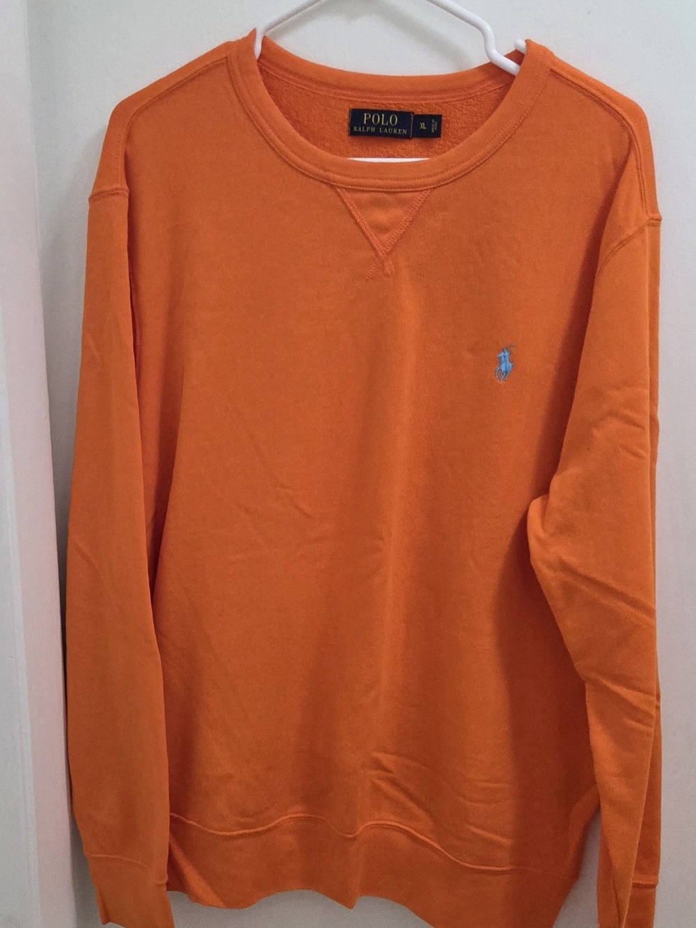 Polo by Ralph Lauren Men's Orange Crewneck Sweatshirt